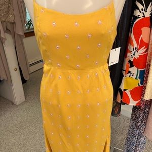 NWT yellow print sundress in size S